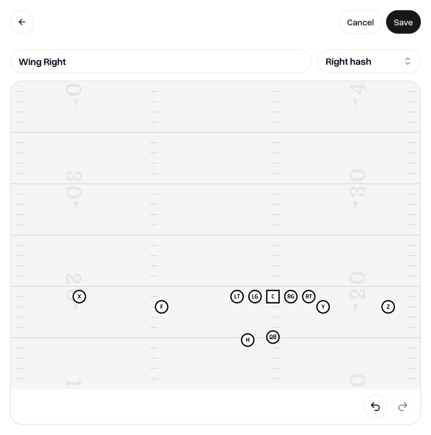 Formation automatically adjusted to the selected hash