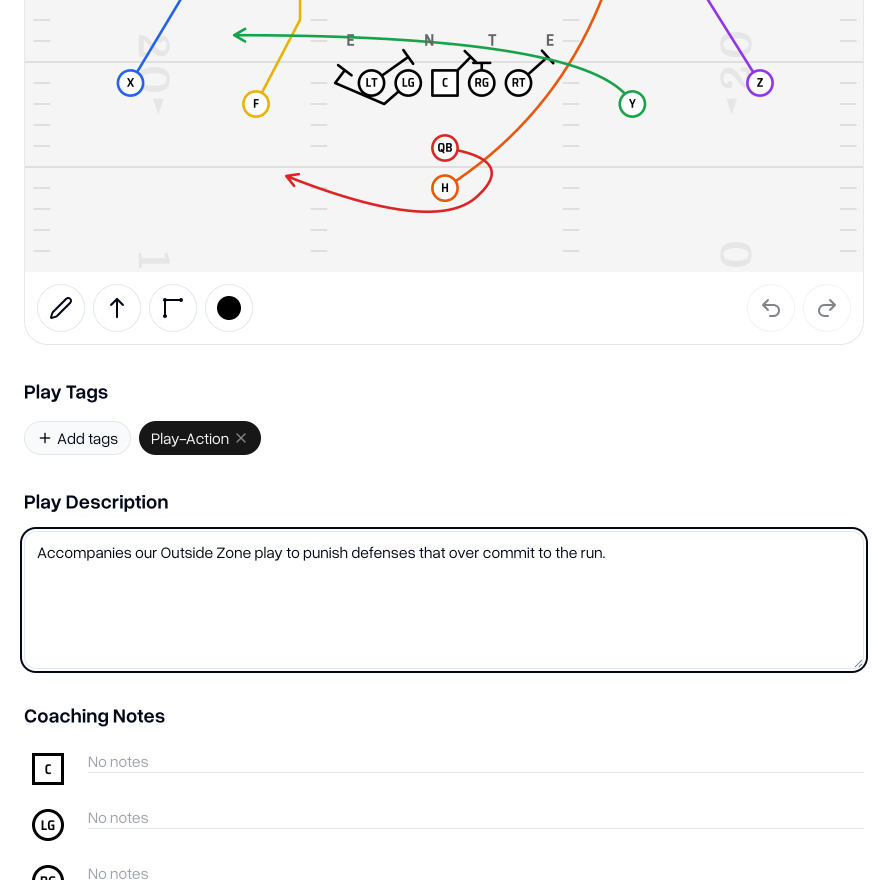 Adding description to a play
