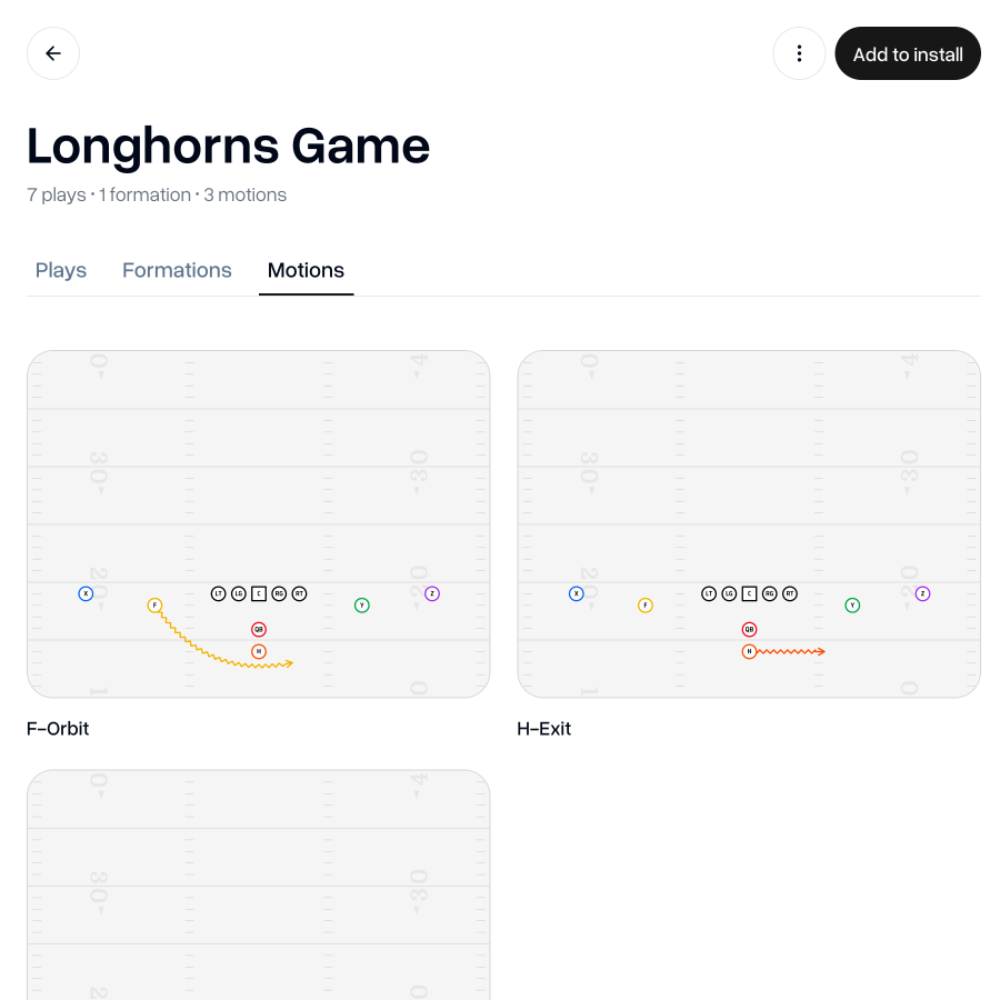 Motion group in Play Designer Pro