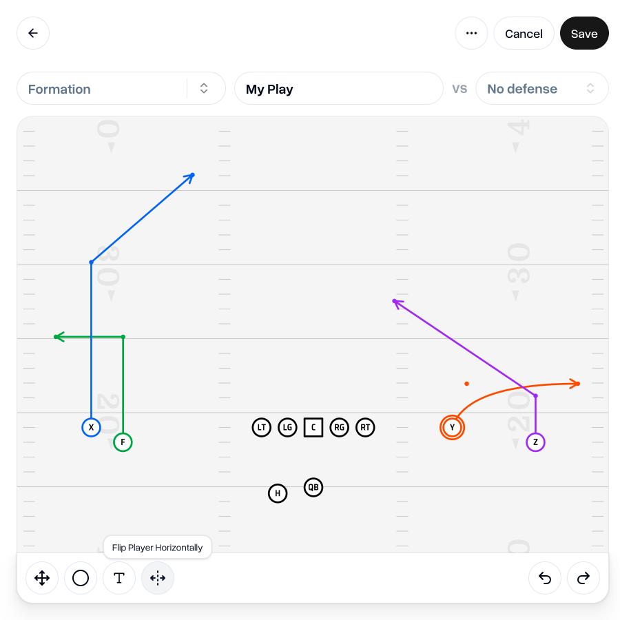 Flip player position horizontally