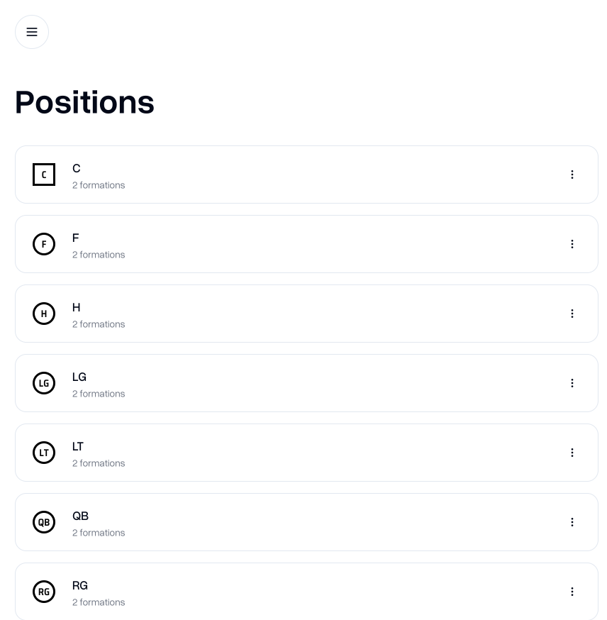 Managing positions