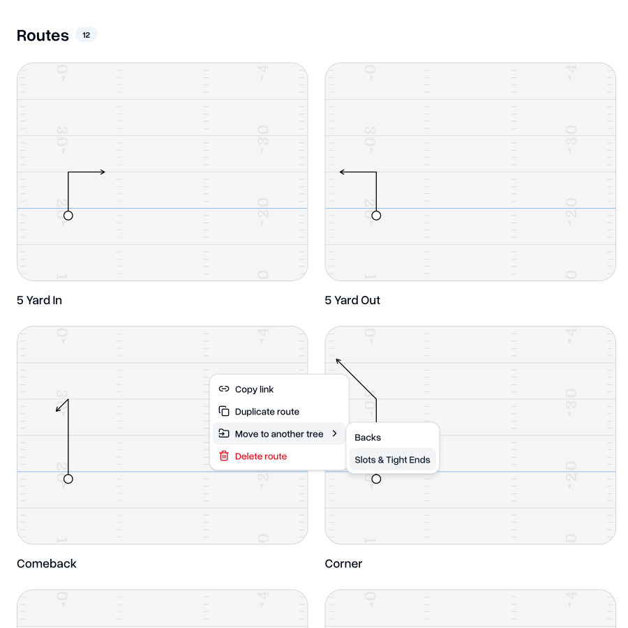 Duplicate a route or move it to another route tree
